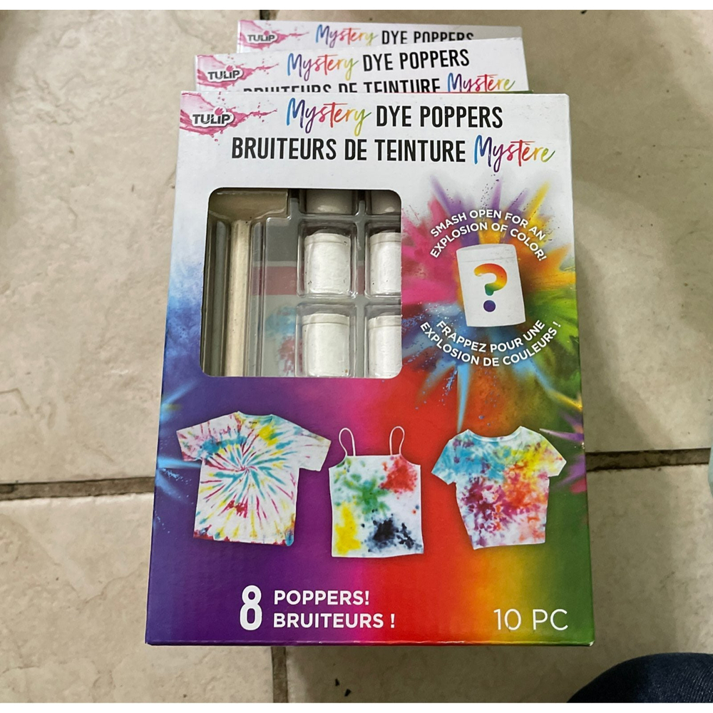 Set of 3 Tulip mystery Tye Dye Poppers Kit NEW